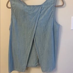 Gap chambray tulip back tank